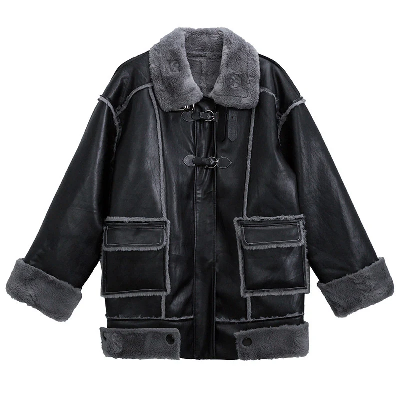 Title 9, Nuovo Cappotto in lana di agnello taglie forti ...
