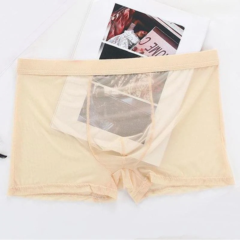 Men's Mesh Ice Silk Boxer Briefs, Thin & Plus-Sized. Breathable & Comfortable for Everyday Wear. Perfect for hot weather — photo 6