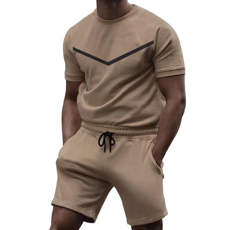 Conjunto esportivo de lazer juvenil NK com gola redonda e estampa moderna para homens. Conforto e estilo para atividades esportivas e casuais. — foto 3