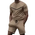 Conjunto esportivo de lazer juvenil NK com gola redonda e estampa moderna para homens. Conforto e estilo para atividades esportivas e casuais. — foto 3