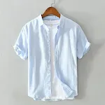 Camisa de linho NEVIO Superleuk com mangas enroladas, ideal para o verão. Conforto, estilo e frescor em uma peça perfeita para o dia a dia. — foto 4