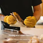 Atmungsaktive, rutschfeste und abriebfeste Arbeitshandschuhe für Schweißer auf Baustellen. Robuster Schutz. — foto 8