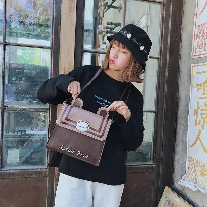 Title 5, Bolsa mensageiro japonesa estilo soft girl com ...