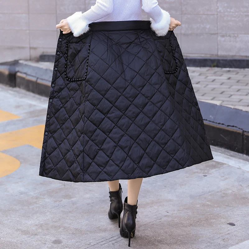 One Piece Down Cotton Skirt Mid-length. Warm, comfortable, and stylish. Perfect for cooler weather, offering both comfor — photo 3