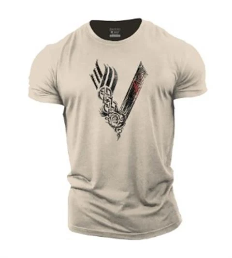 Title 4, Mens Simple Printing Casual Sports Short Sleev...
