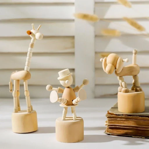 Title 1, Wooden Small Animal Mini Desktop Decoration, Cr...