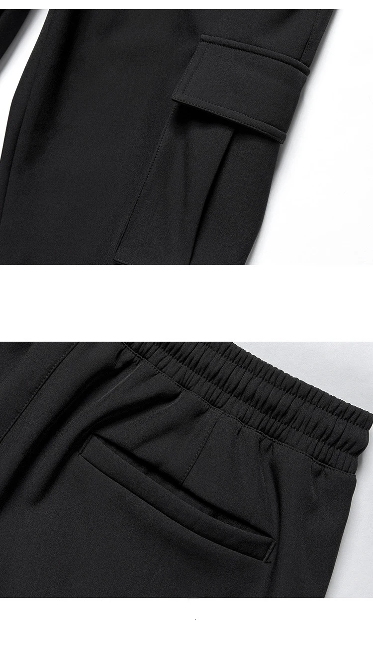 Title 6, Pantalones Casuales Gruesos de Invierno Negros ...