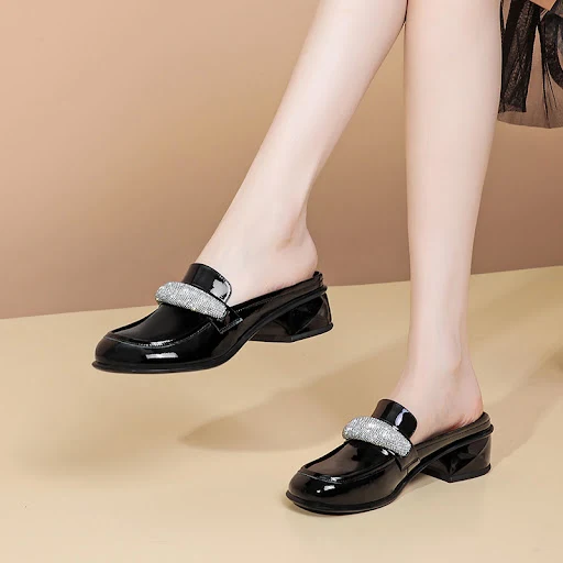 Title 7, Thick Heel Round Toe Sandals Womens Outer Wear
