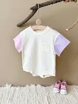 Macacão Triangular Casual de Gola Redonda para Bebê Confortável, Perfeito para Brincar e Descansar — foto 10