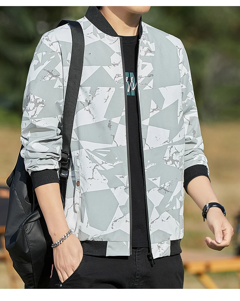 Title 8, Mens Jacket Stand Collar Casual Baseball Unifo...