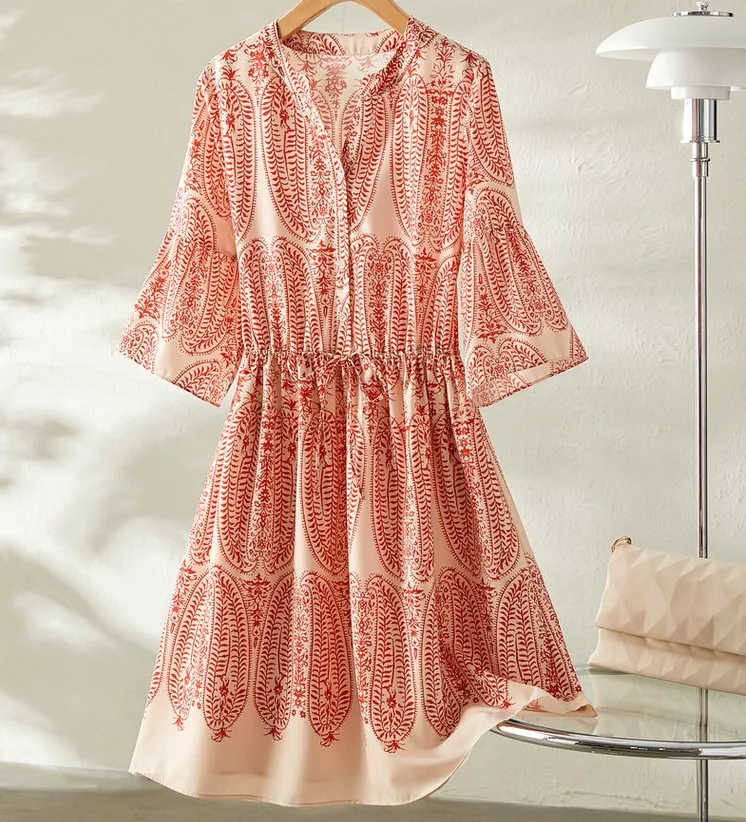 Title 5, Damesmode losse chiffon jurk in Western stijl Z...