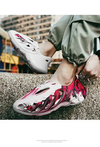 Title 2, Mens Camouflage Coconut Hole Shoes for Summer....