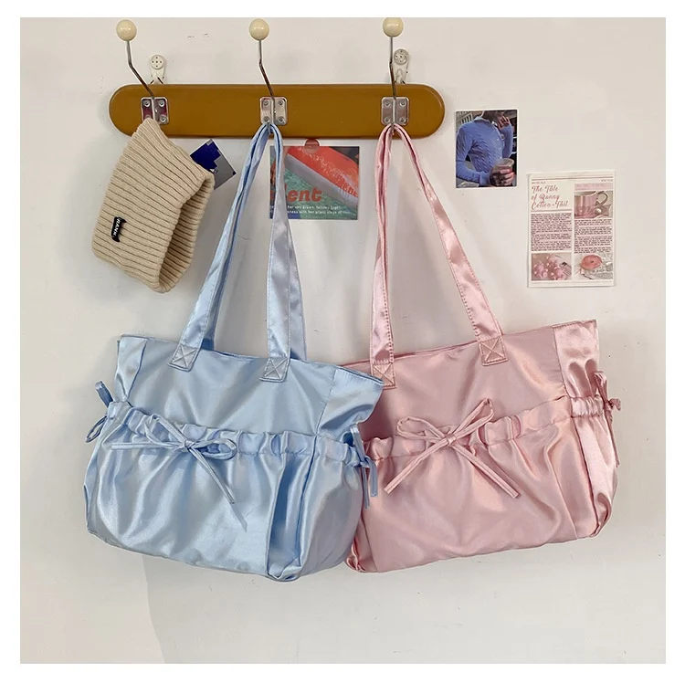 Title 6, Womens Pleated Bow Pearl Shoulder Bag Elegant ...