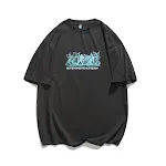 Effen ronde hals T-shirt met borstprint. Ideaal voor dagelijks gebruik. Comfortabel, stijlvol en geschikt voor diverse outfits. — foto 4