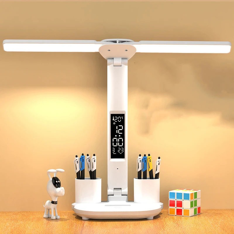 Title 6, LED Desk Lamp Multifunction Table Lamp with Cal...
