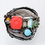 Bolsa Maternidade com listras, bolsa de ombro e de mão, Mommy Bag, para mamães práticas e que precisam levar tudo do bebê. — foto 1