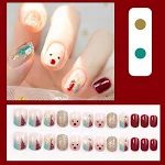 Removable Nail Patch Fake Nails, Strawberry, Flower, Heart, Butterfly Design, Wear Finished Short Style, Easy Applicatio — photo 9
