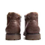 Botas masculinas com zíper no tornozelo Sapatos quentes de inverno Botas masculinas Conforto e aquecimento para seus pés durante o inverno. — foto 6