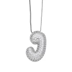 Colar com pingente de letra inglesa banhado a cobre com ouro verdadeiro, um acessório elegante e durável para uso diário. — foto 1
