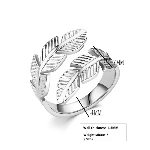 Title 5, Anel Pena Aberto Aço Titânio – Design exclusivo...