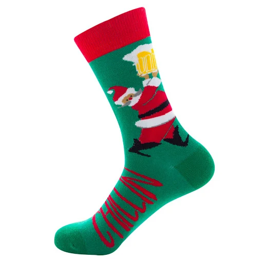 Title 4, Christmas Socks for Men featuring Santa Claus a...