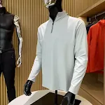 Suéter masculino com gola alta e zíper parcial Outono e Inverno Conforto e estilo para o clima frio, ideal para o dia a dia. — foto 7