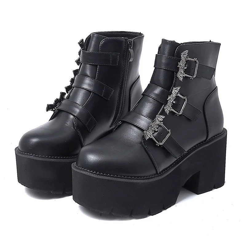Title 7, Lady Japanese Harajuku Punk Bat Buckle Gothic S...
