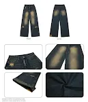 Loose Casual American Retro Worn Jeans for Men and Women. Comfortable, stylish, and perfect for everyday wear, offering — photo 5
