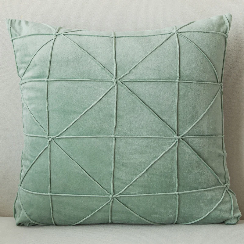 Capa de almofada de veludo de cor sólida, macia e elegante, perfeita para decorar sofás ou camas com conforto e estilo. — foto 23