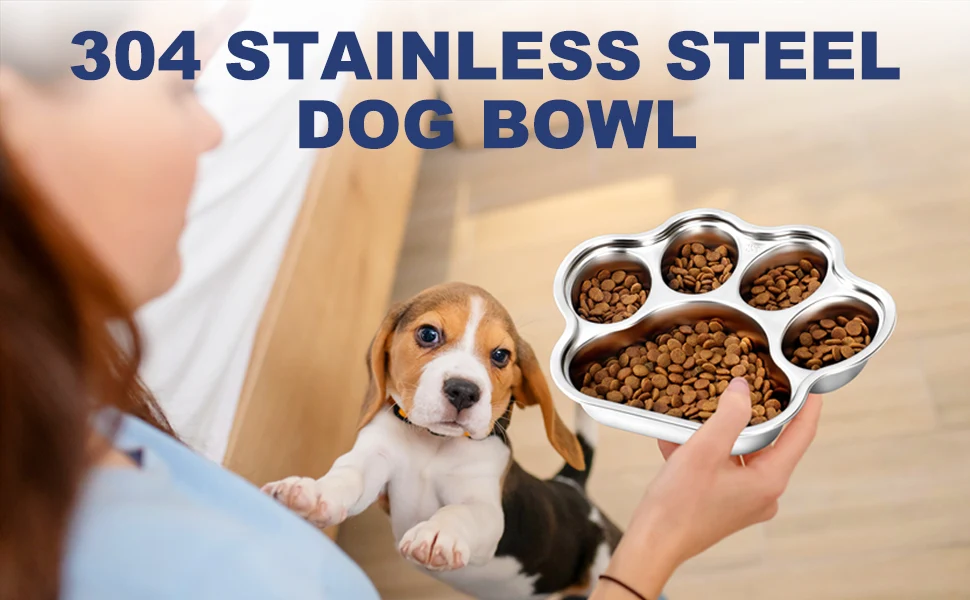 Title 3, Stainless steel slow feeder dog bowl for small ...