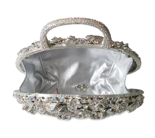 Title 6, Nova Bolsa Mini Diamante Feminina Flower Basket...