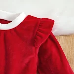 Enterizo Rojo de Navidad para Bebé Recién Nacido y Niño Pequeño Ropa Festiva Cómoda y Abrazable Perfecto para las Primeras Navidades — foto 4