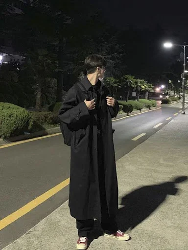 Title 5, Mens Mid-length Trench Coat with Lapel, Loose ...