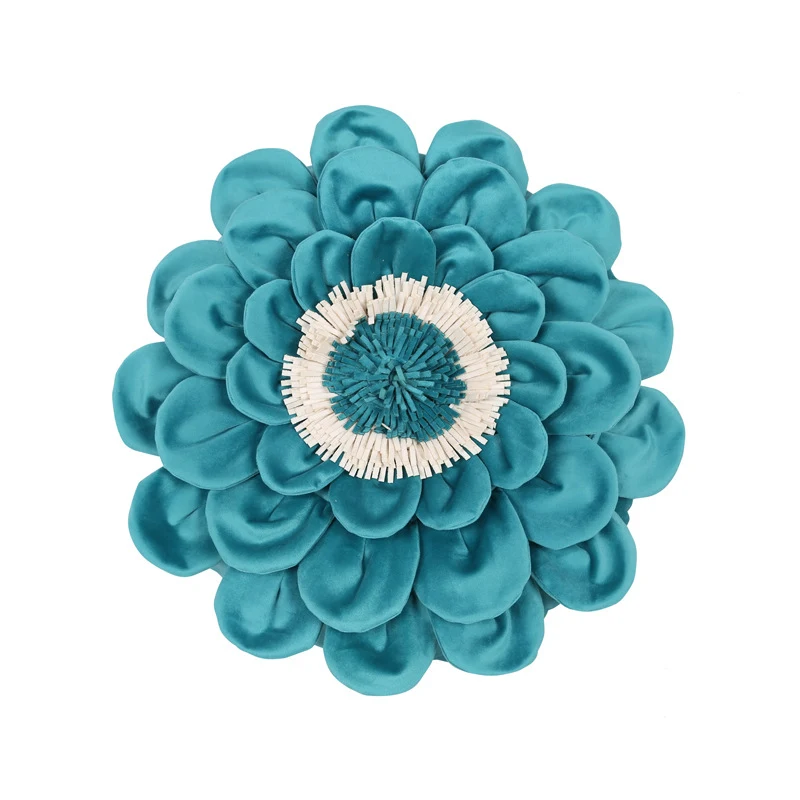 Flower Three-dimensional Embroidered Flannel Pillowcase, soft and decorative. Adds comfort and style to your bed for a c — photo 14