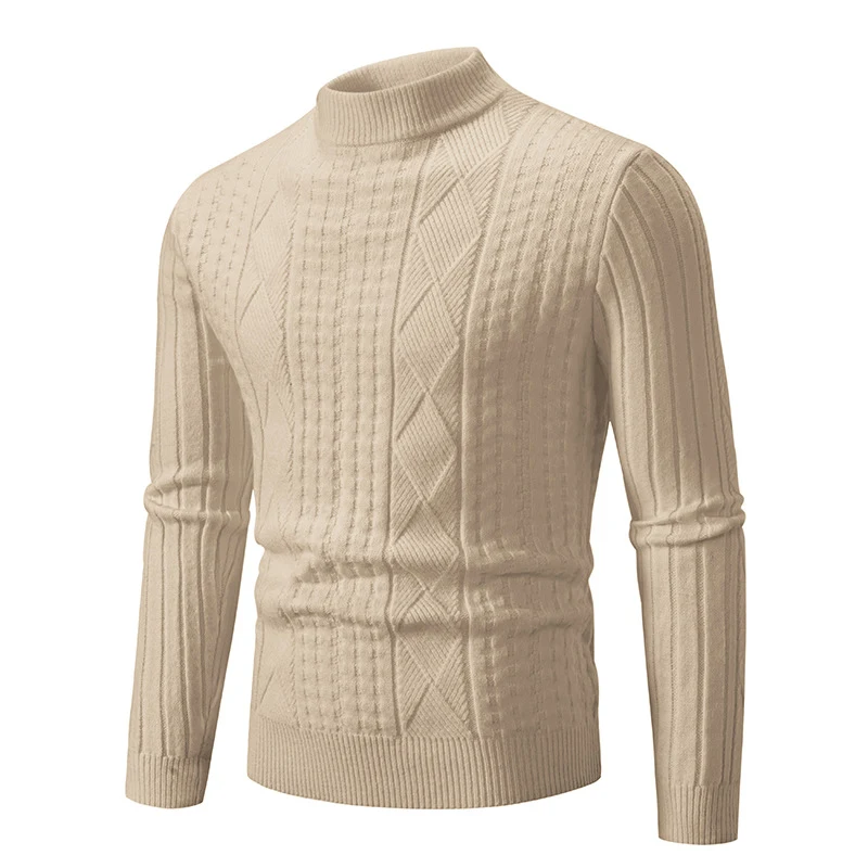 Men's Sweater Woven Casual Pullover Bottoming Shirt Comfortable Warm Versatile Everyday Wear Perfect for Fall and Winter — photo 6
