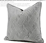 Capa de almofada listrada em preto e branco para sala, quarto, villa, hotel e B&B. Adicione um toque elegante e moderno à sua decoração. — foto 3