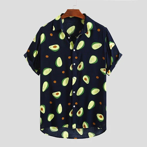 Title 7, Štampana beachvear Avocado Muški kratak rukav