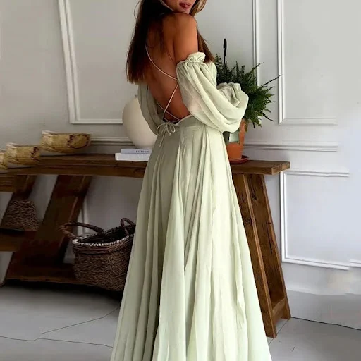 Title 2, Home Leisure Fashion Backless Strap Sling Dress