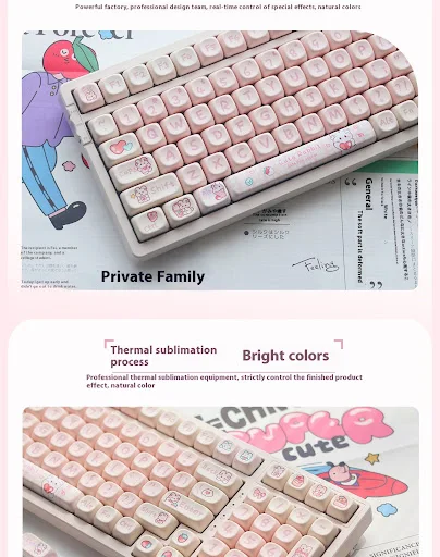 Title 4, Snack Bunny MOA Height PBT Key Caps for mechani...