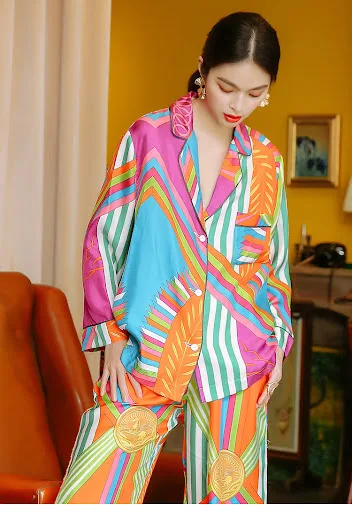 Title 11, Silk Autumn And Winter Ice Silk Suit Homewear