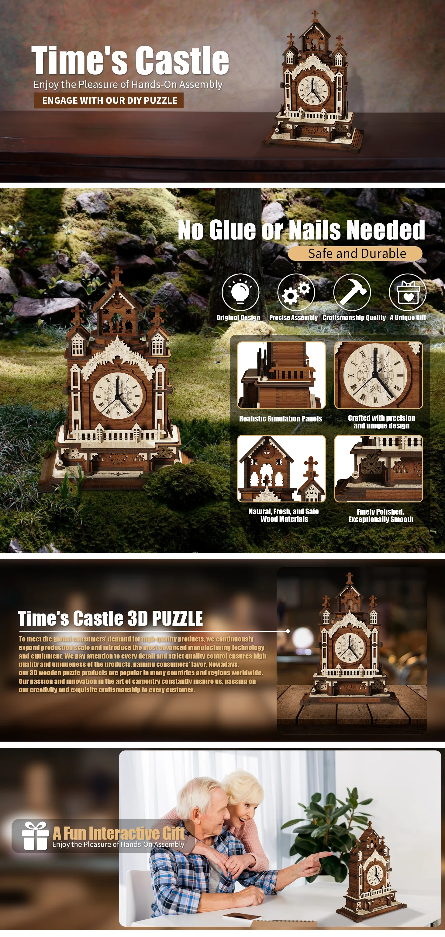 Title 1, Home Fashion Simple Time Castle Puzzle Toys, a ...