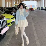 Ženska vunena suknja A-kroja od nerca sa visokim strukom. Elegantna i topla, savršena za sofisticiran i udoban izgled. Idealna za hladne dane. — foto 5