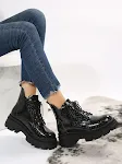 Botas femininas de cano alto e baixo com brilho. Aumente seu estilo com estas botas confortáveis e modernas. Perfeitas para qualquer ocasião. — foto 9