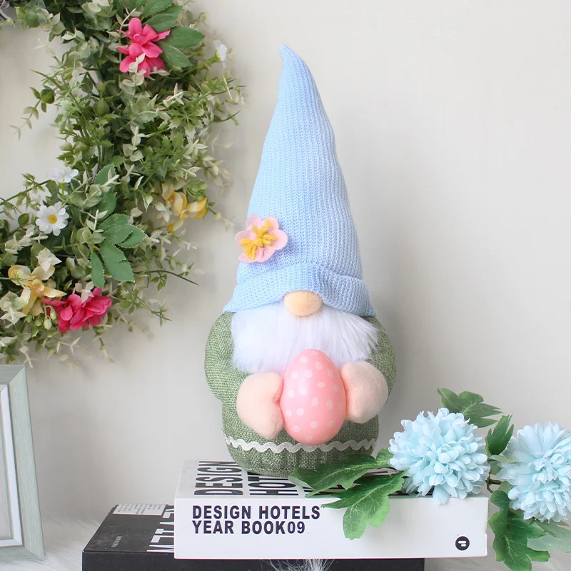 Enfeite de Páscoa Boneca Coelhinho Pernas Longas Fofo Decoração Festiva Presente Ideal Encantador — foto 1