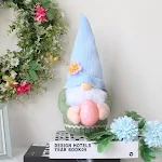 Enfeite de Páscoa Boneca Coelhinho Pernas Longas Fofo Decoração Festiva Presente Ideal Encantador — foto 1