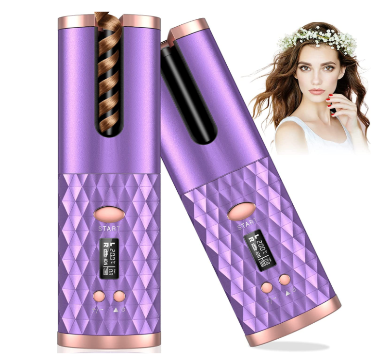 Title 6, Wireless electric automatic curler for effortle...