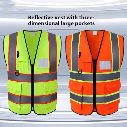 Title 1, Reflective Vest Multi-pocket Building Construct...