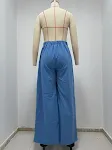 Calças Casuais Femininas Cintura Alta Perna Larga Conforto e Estilo para um Visual Moderno e Versátil Ideal para Qualquer Ocasião — foto 10