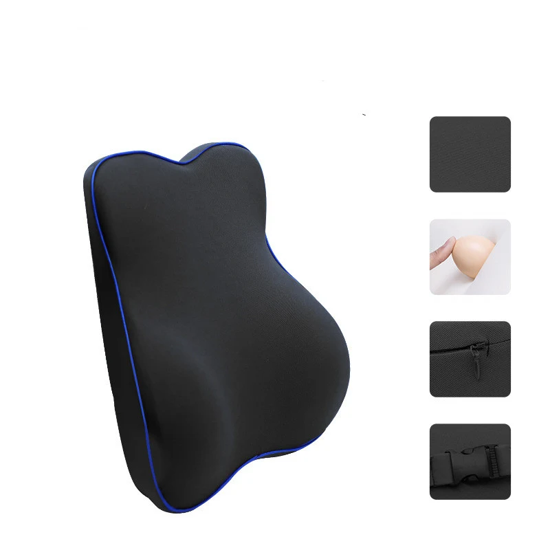 Almofada lombar para carro com espuma de memória, suporte ergonômico para as costas, conforto e alívio para viagens. — foto 4