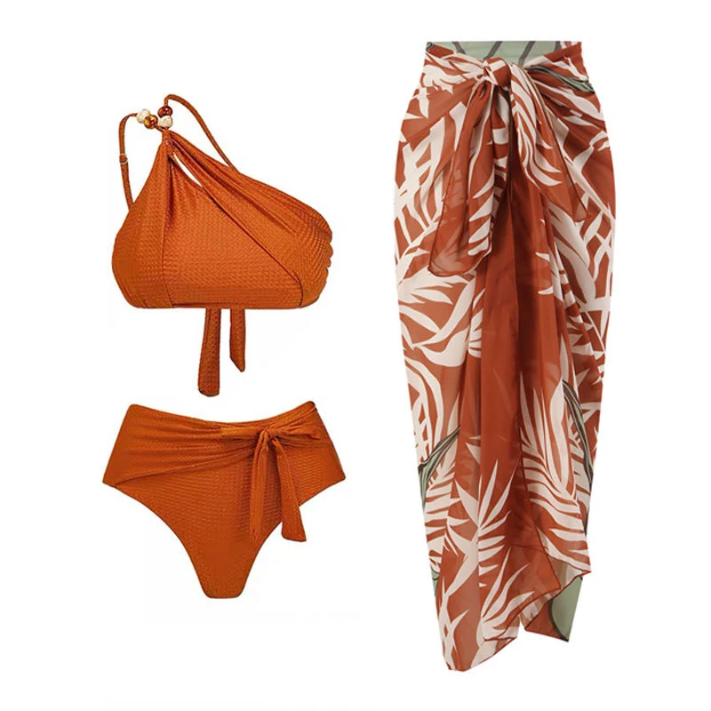 Push Up Bikini High Waist Split Swimsuit with Chiffon Dress. Enjoy sun and style with this flattering and versatile swim — photo 14